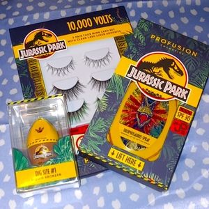 New released jurassic Park bronzer, setting spray, and false lashes (Makeup)